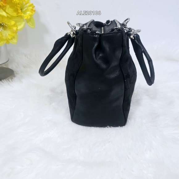 Coach Colette Carryall Black Signature Satchel Bag - Picture 9 of 17